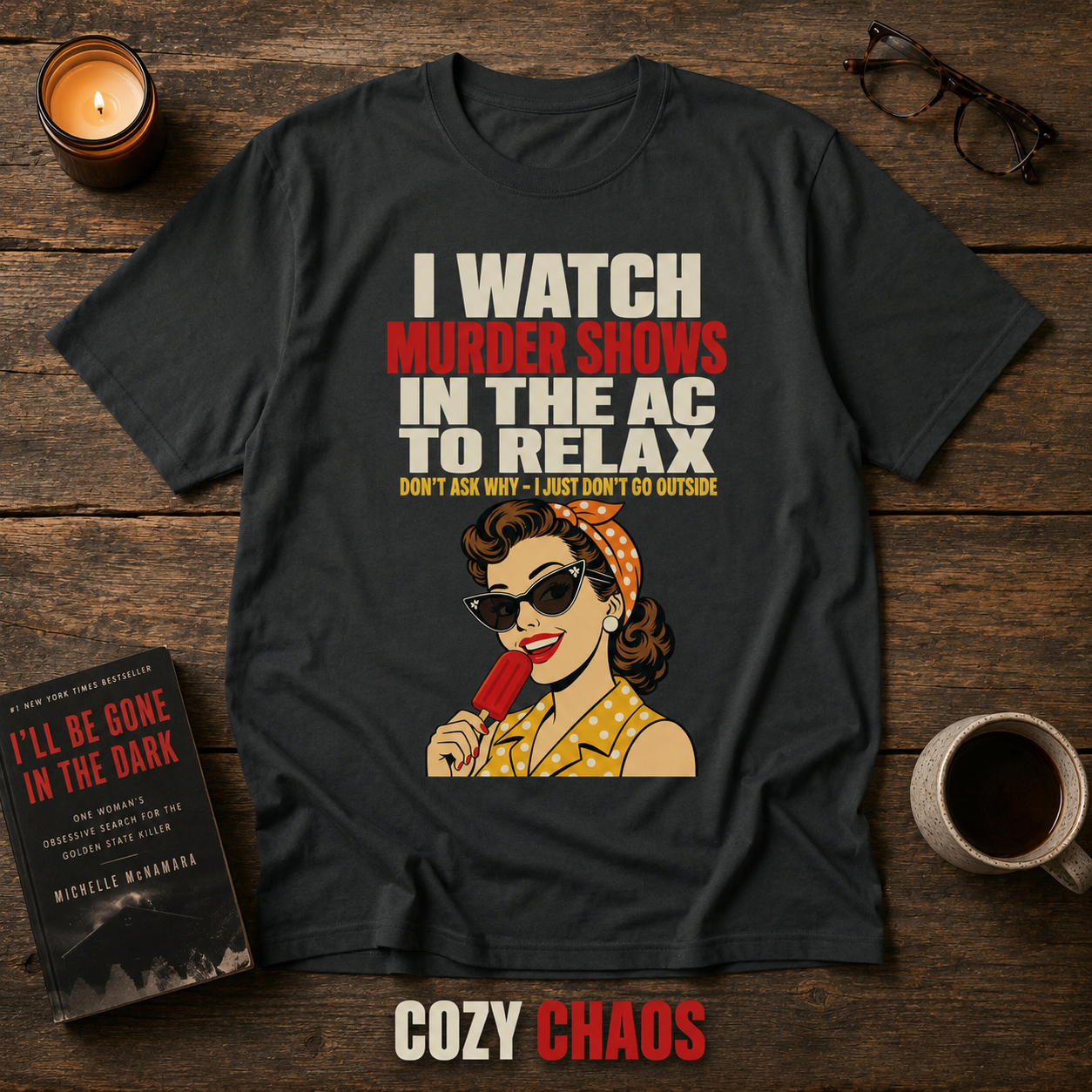 Relaxing Murder Shows T-Shirt_style_flat