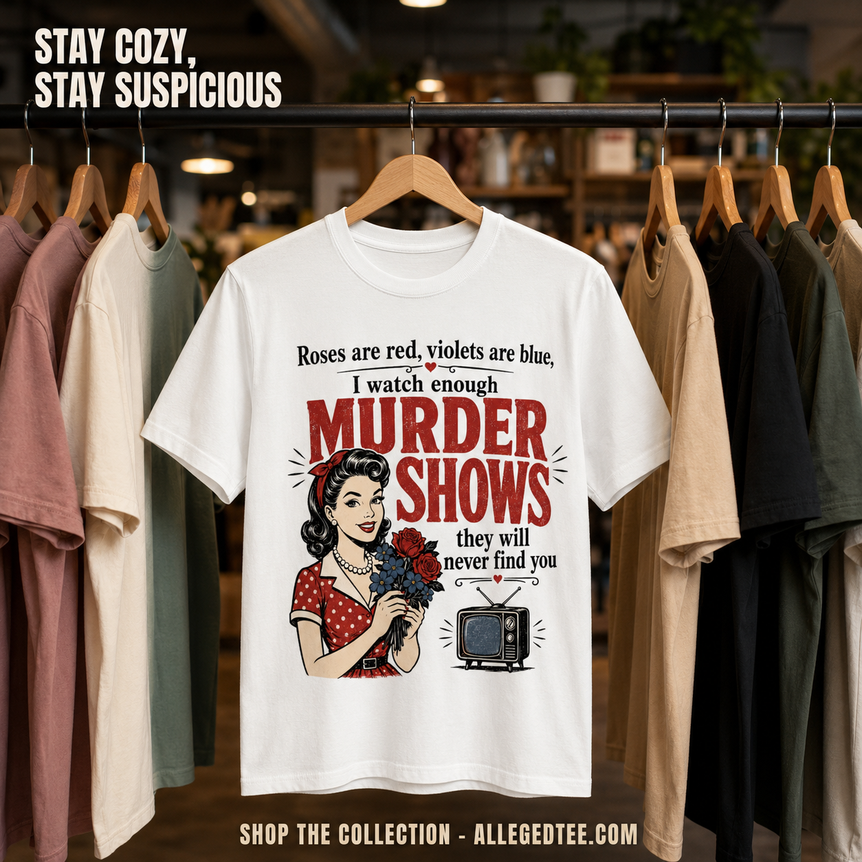 Murder Show Poem T-Shirt_boutique_rack
