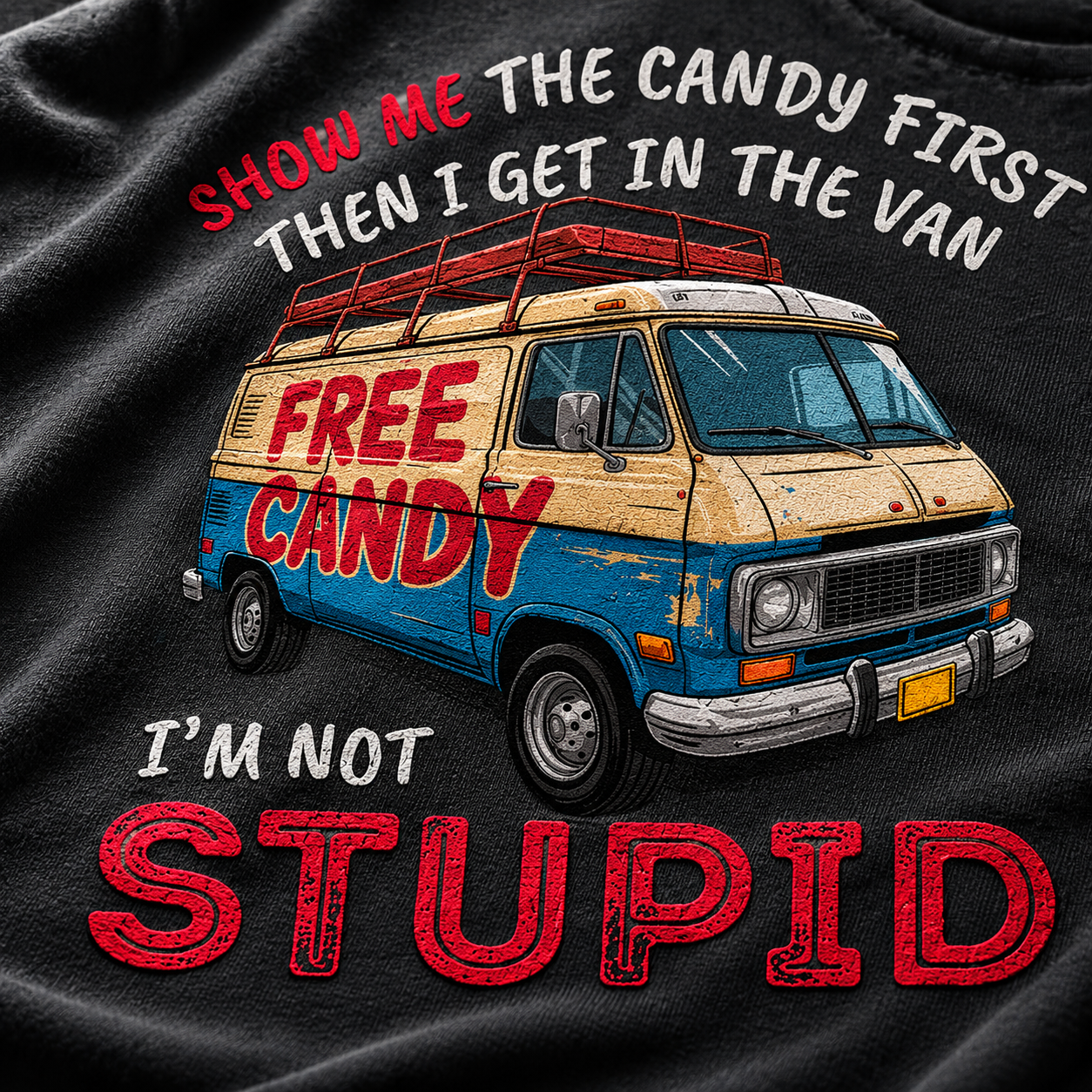 Show Me Stupid T-Shirt_macro_detail