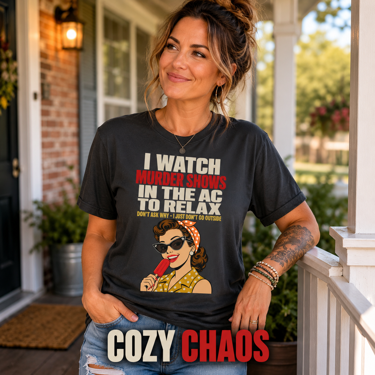Relaxing Murder Shows T-Shirt_active_outdoor