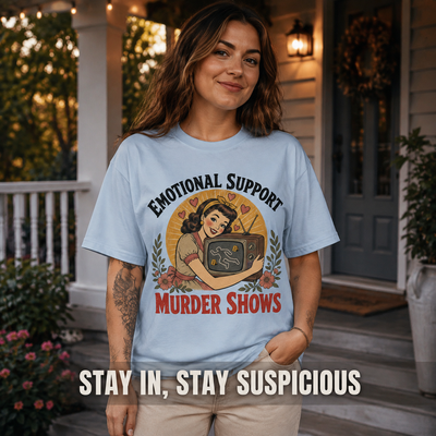 Emotional Support Murder Show T-Shirt_active_outdoor