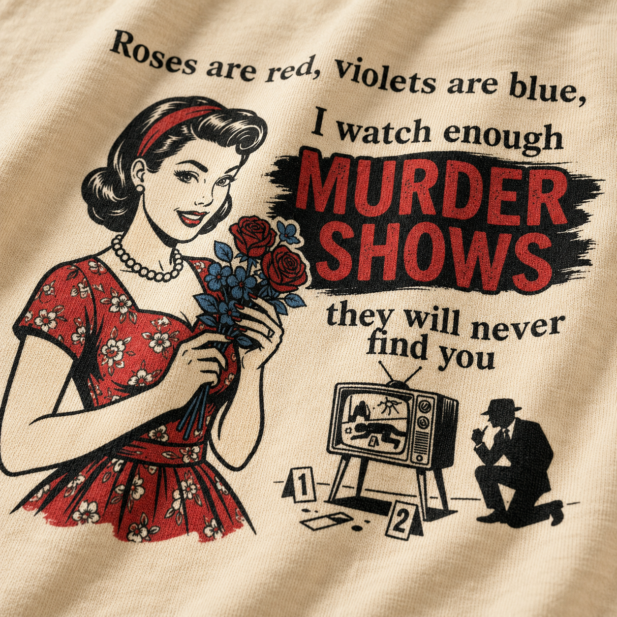 Murder Shows & Roses T-Shirt_macro_detail
