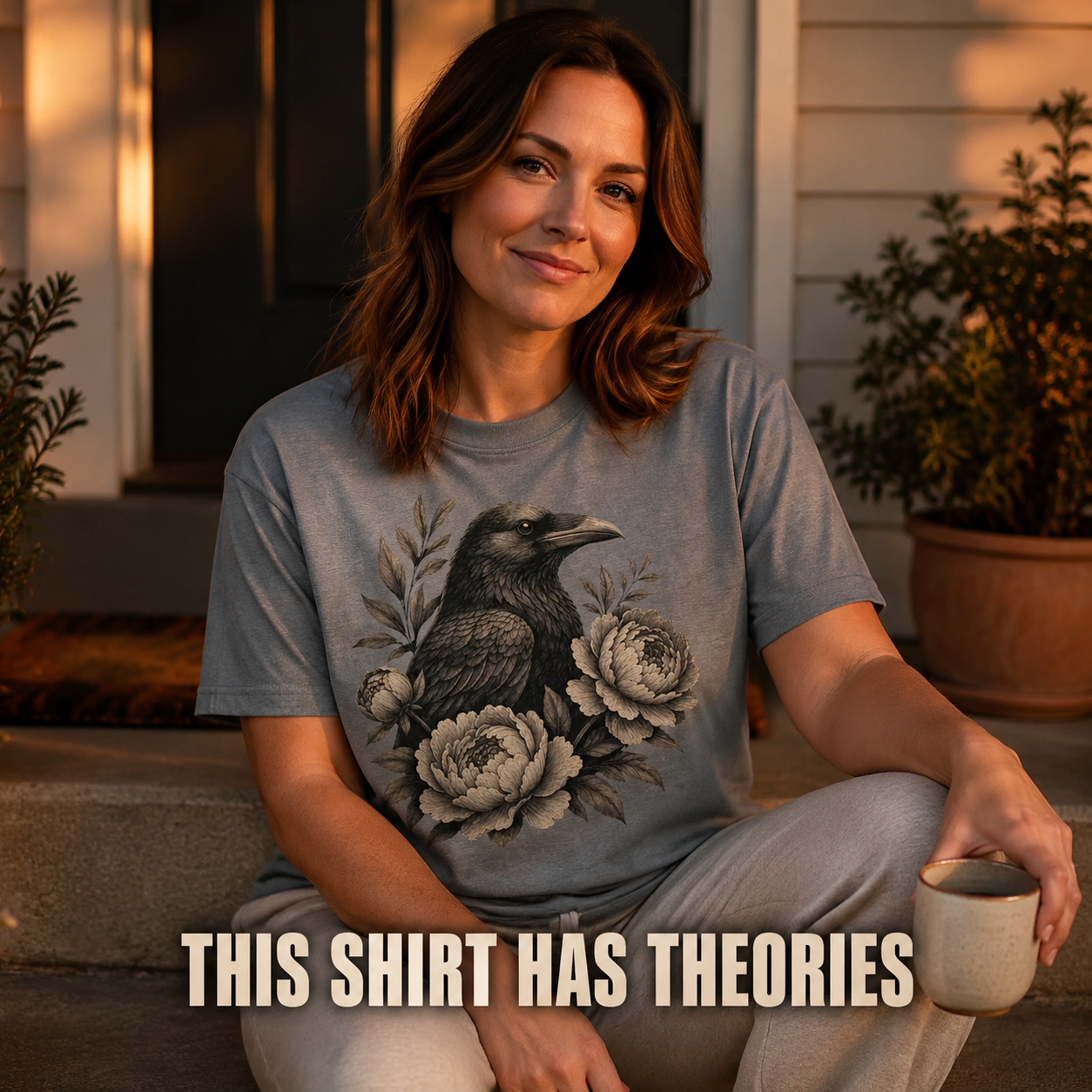 Mystic Raven T-Shirt_ls_golden
