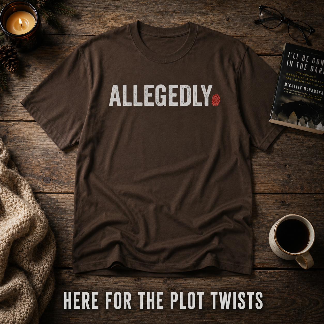 Allegedly Fingerprint T-Shirt_style_flat