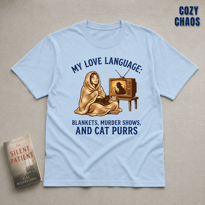 Cozy Murder Show Cat Lover T-Shirt_min_flat