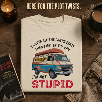 Not Stupid Candy Van T-Shirt_folded_flatlay