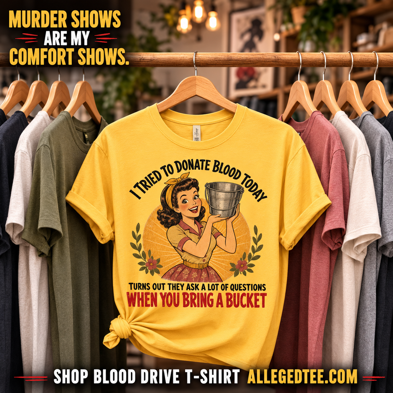 Blood Drive T-Shirt_boutique_rack