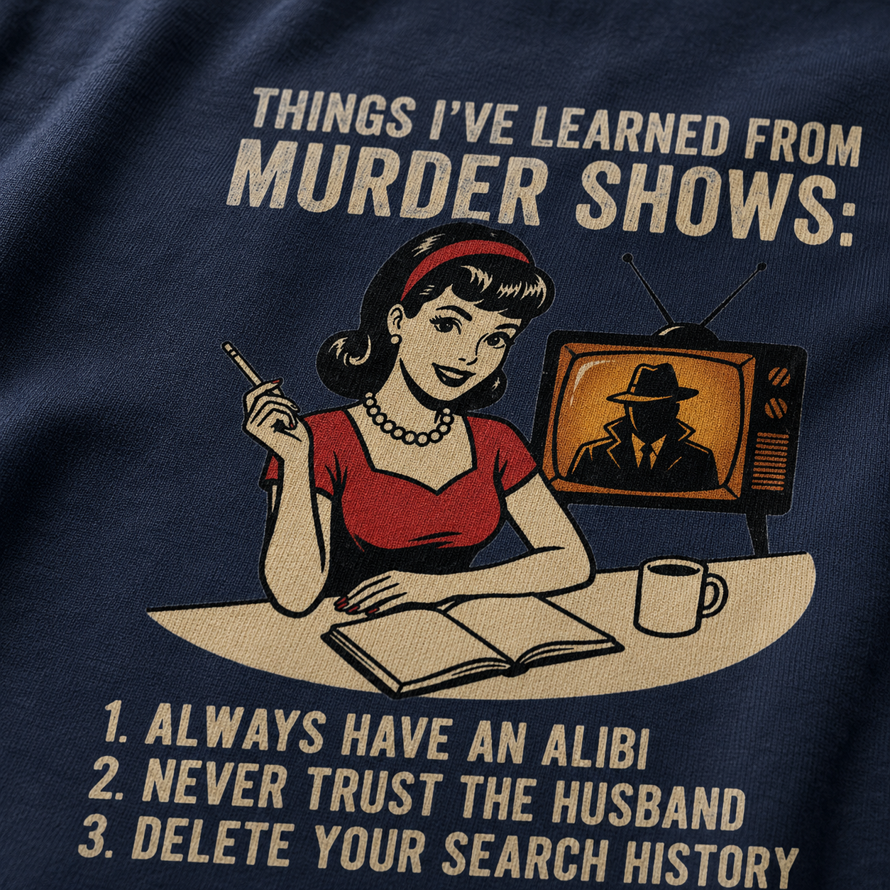 Murder Show Life Lessons T-Shirt_macro_detail