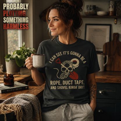 Rope, Duct Tape & Shovel T-Shirt_ls_indoor