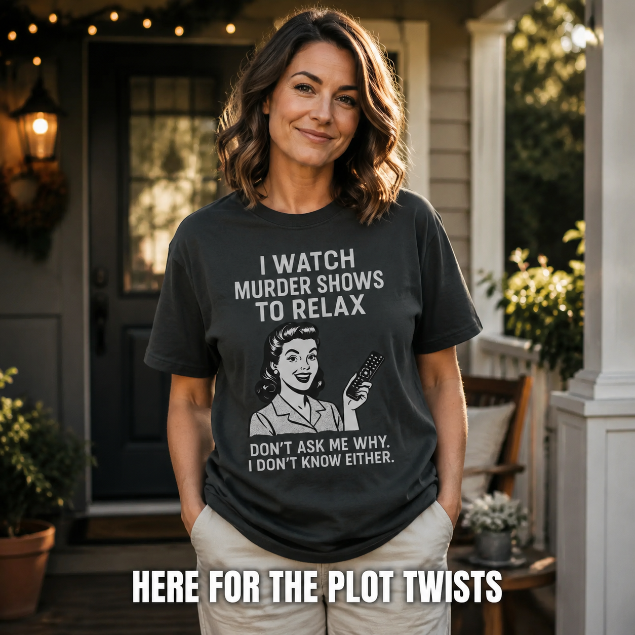 Murder Shows & Chill T-Shirt_active_outdoor