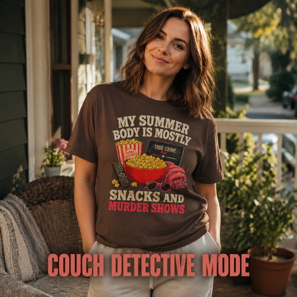 Snacks and Murder Shows T-Shirt_active_outdoor