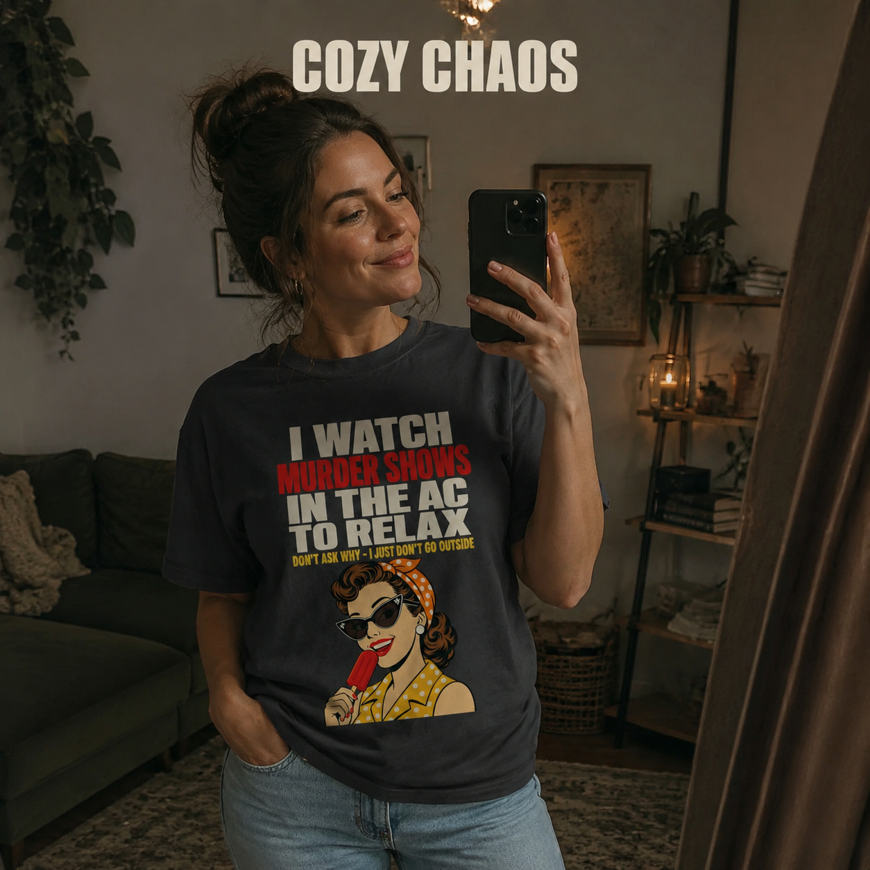 Relaxing Murder Shows T-Shirt_ugc_mirror