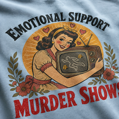 Emotional Support Murder Show T-Shirt_macro_detail