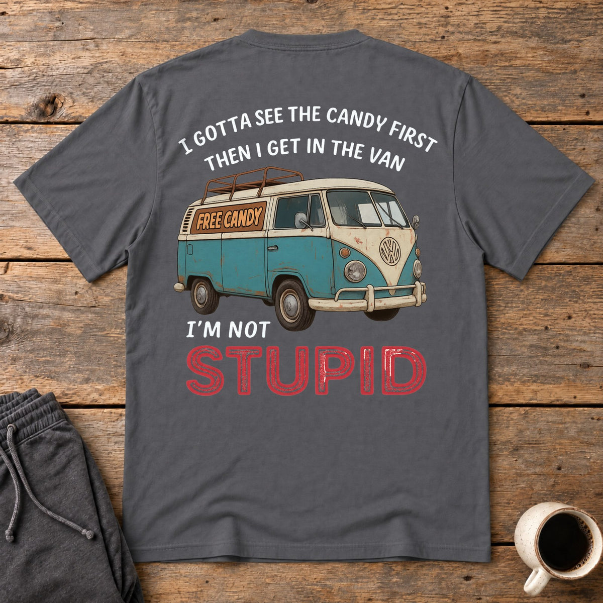 Free Candy Logic Back Print Tee - Charcoal