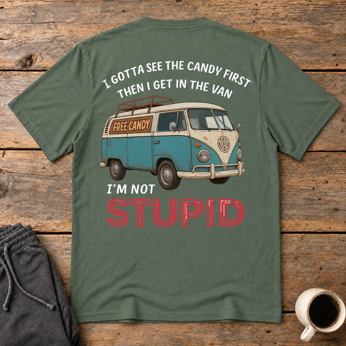Free Candy Logic Back Print Tee - Military Green