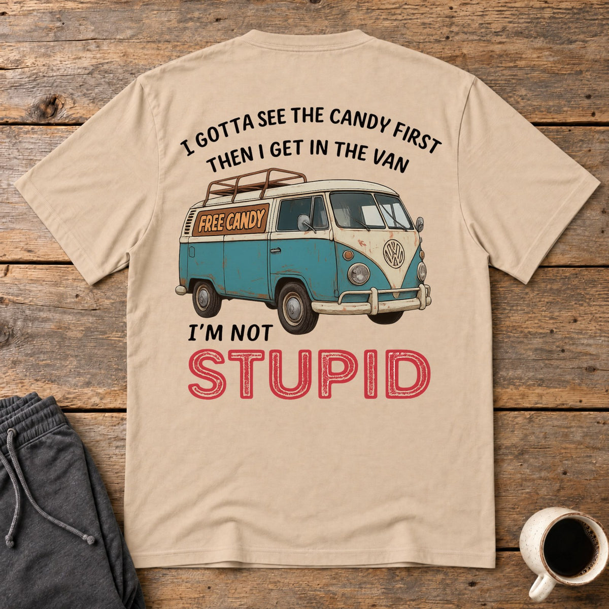 Free Candy Logic Back Print Tee - Natural