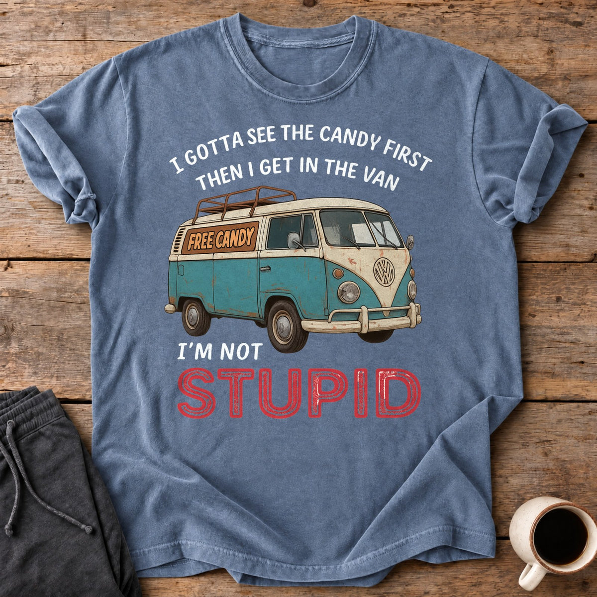 Free Candy Logic Premium Tee - Blue Jean