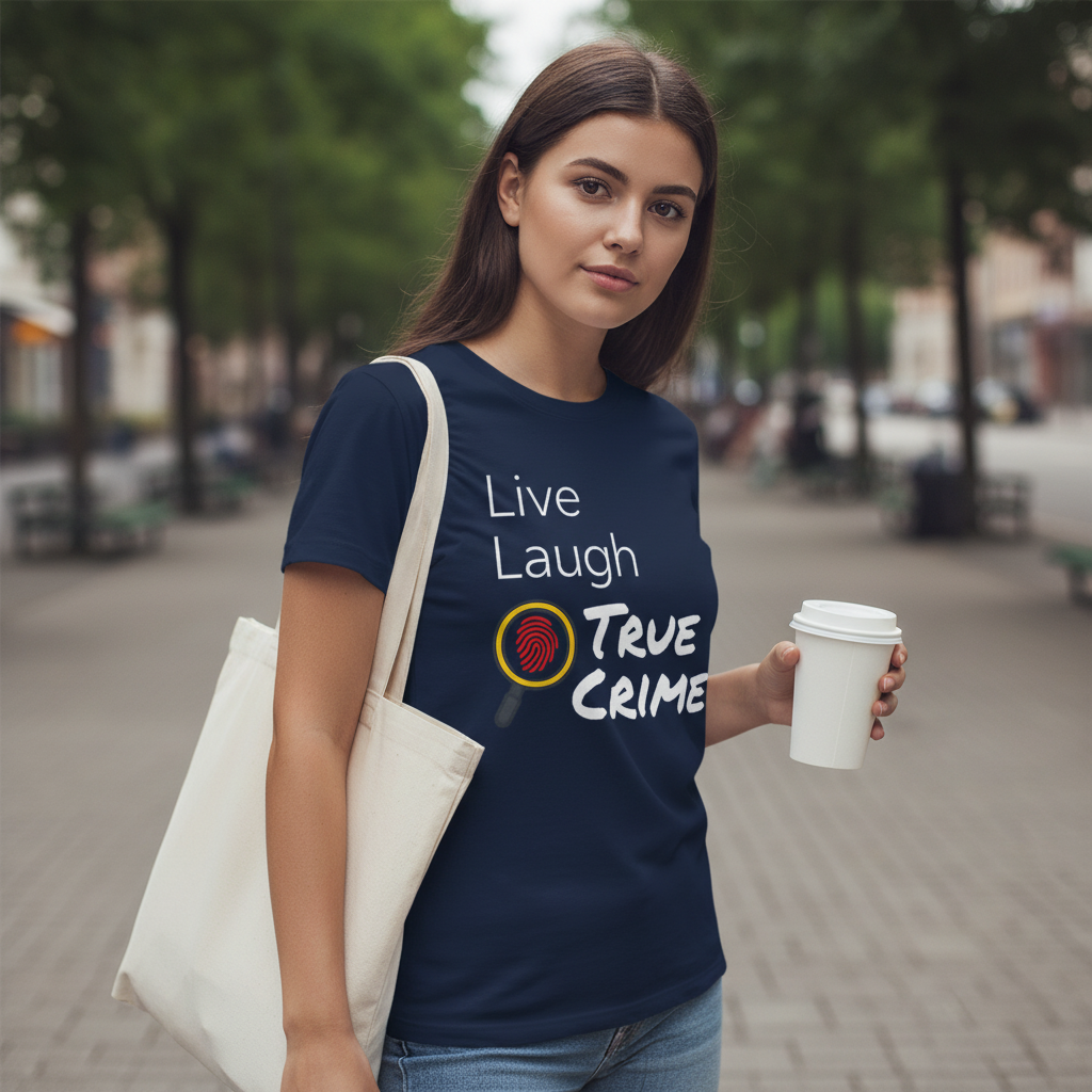 Live Laugh True Crime T-Shirt_lifestyle