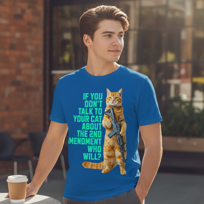 Armed & Purrpared - 2nd Amendment Cat T-shirt_lifestyle