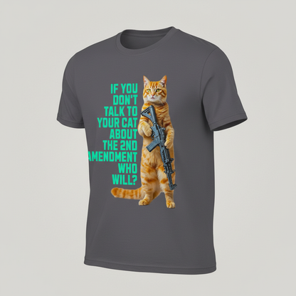 Armed & Purrpared - 2nd Amendment Cat T-shirt_space