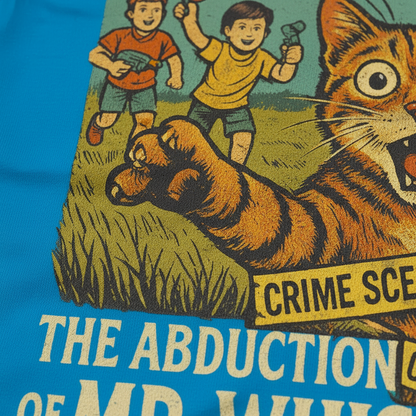 The Abduction of Mr. Whiskers T-Shirt_closeup