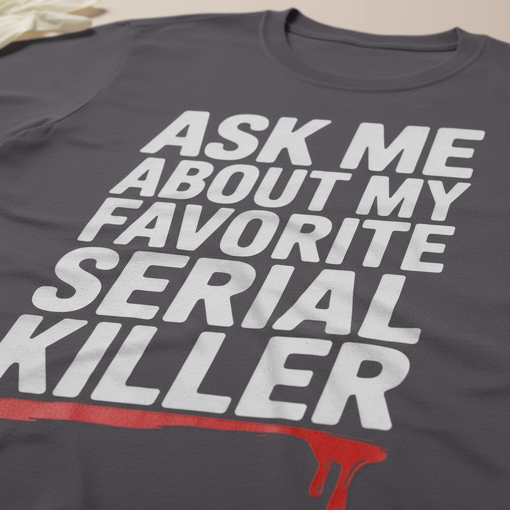 Favorite Serial Killer T-Shirt_closeup