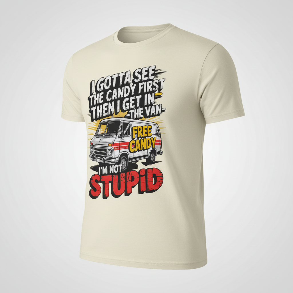 Not Stupid Candy Van T-Shirt_space