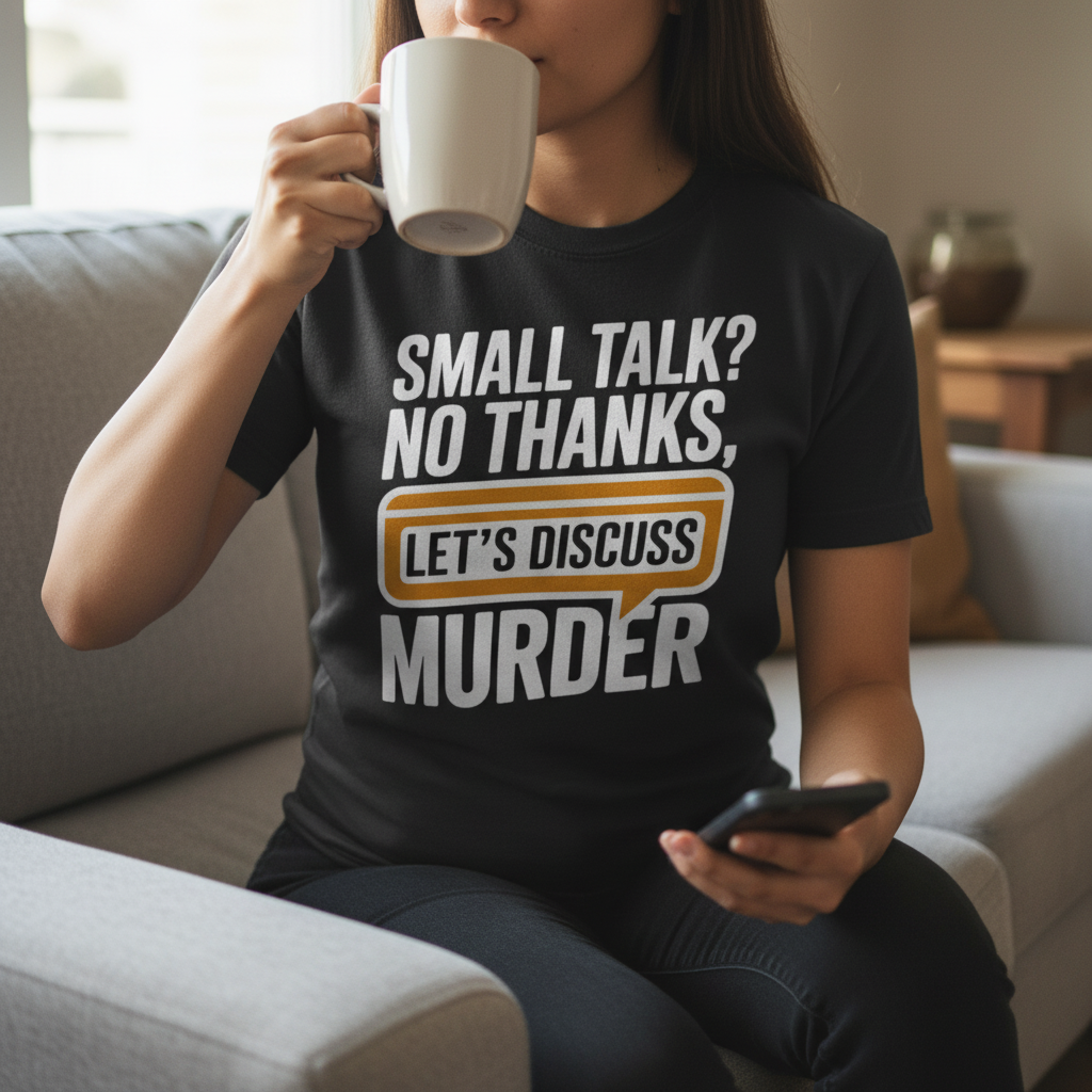 Let's Discuss Murder T-Shirt_use