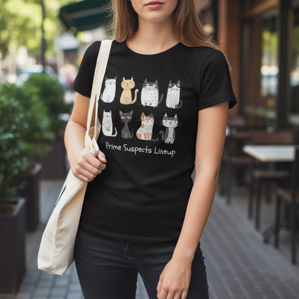 Quirky Cats Squad T-Shirt_lifestyle