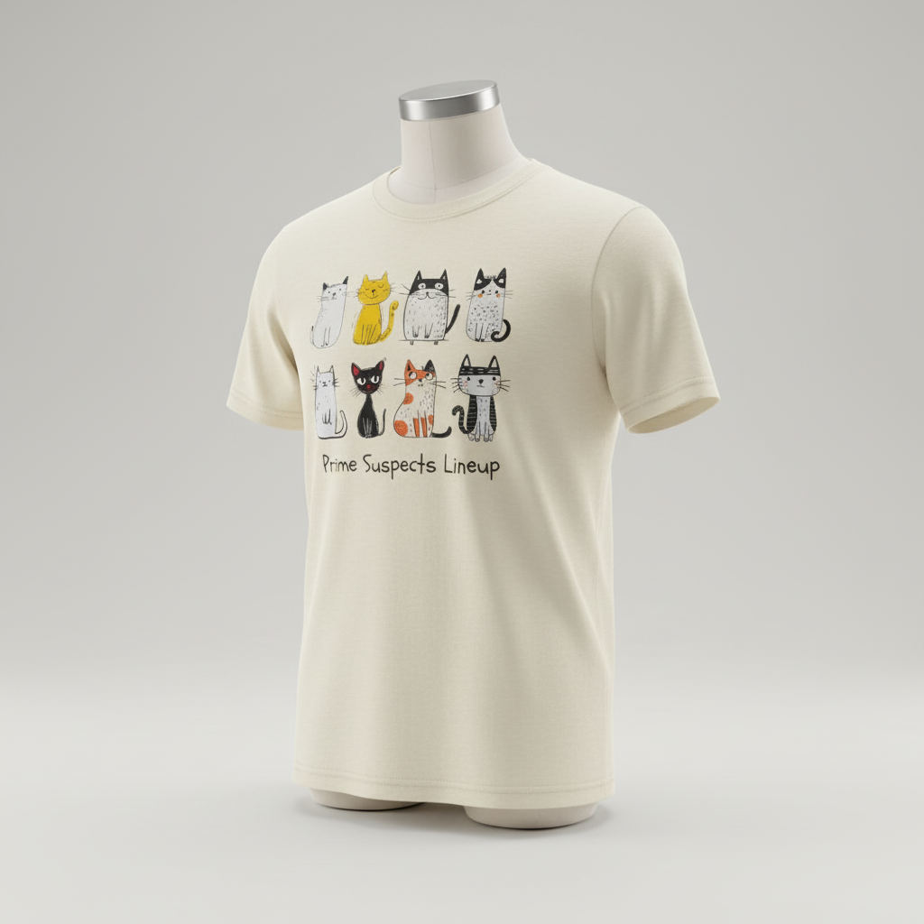 Quirky Cats Squad T-Shirt_space
