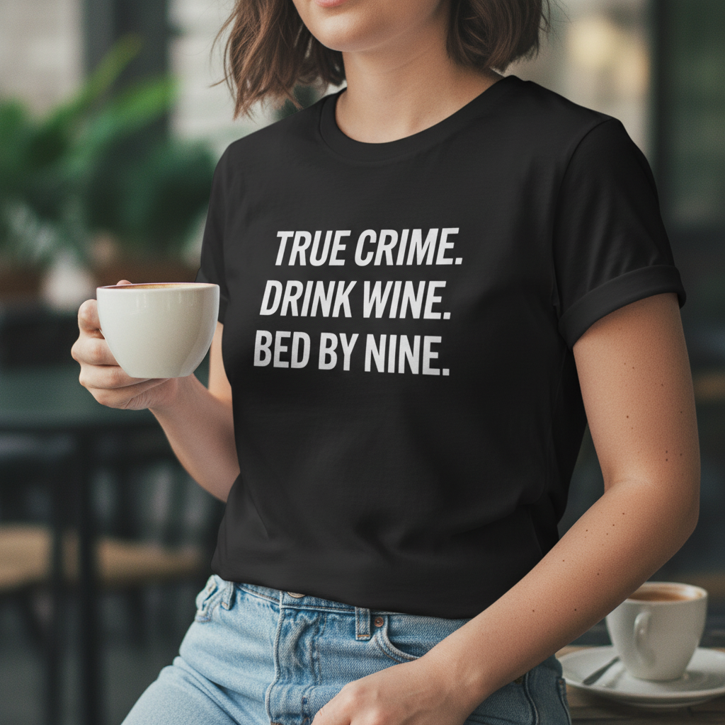 True Crime Wine Time T-Shirt_lifestyle