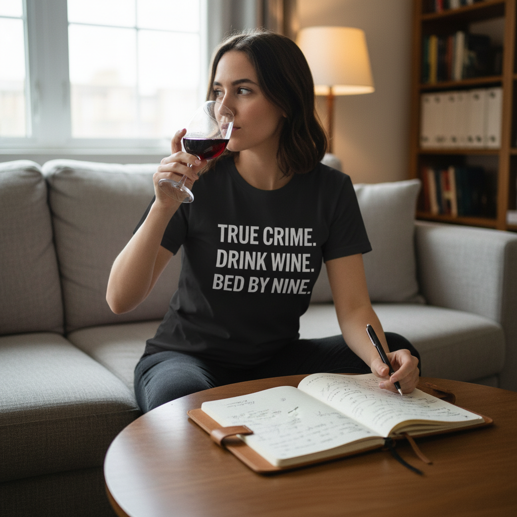 True Crime Wine Time T-Shirt_use
