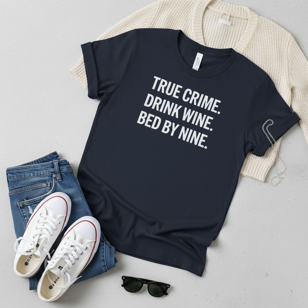 True Crime Wine Time T-Shirt_pairing