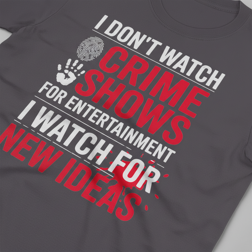 Crime Show Inspiration T-Shirt_closeup