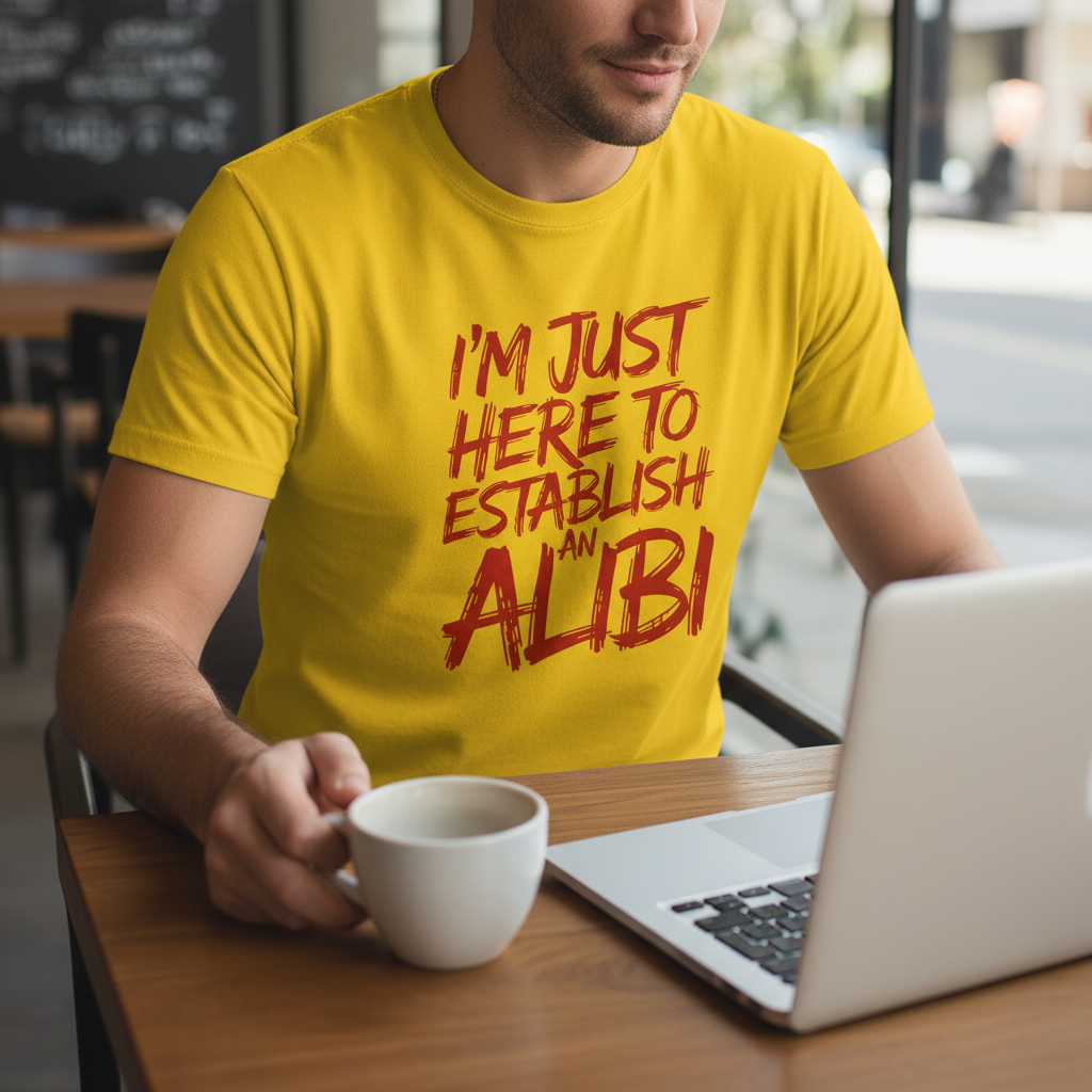 Establish an Alibi T-Shirt_use