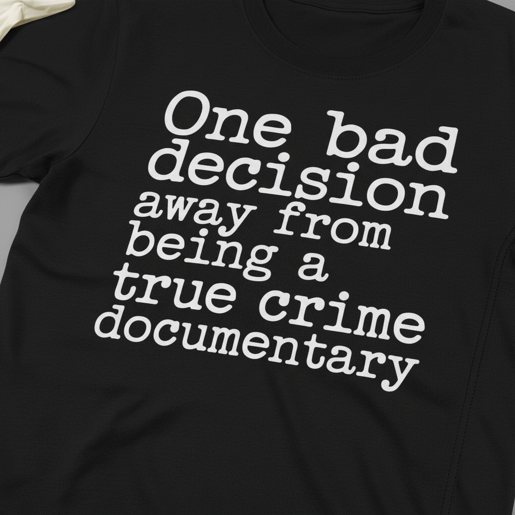True Crime Vibes T-Shirt_closeup