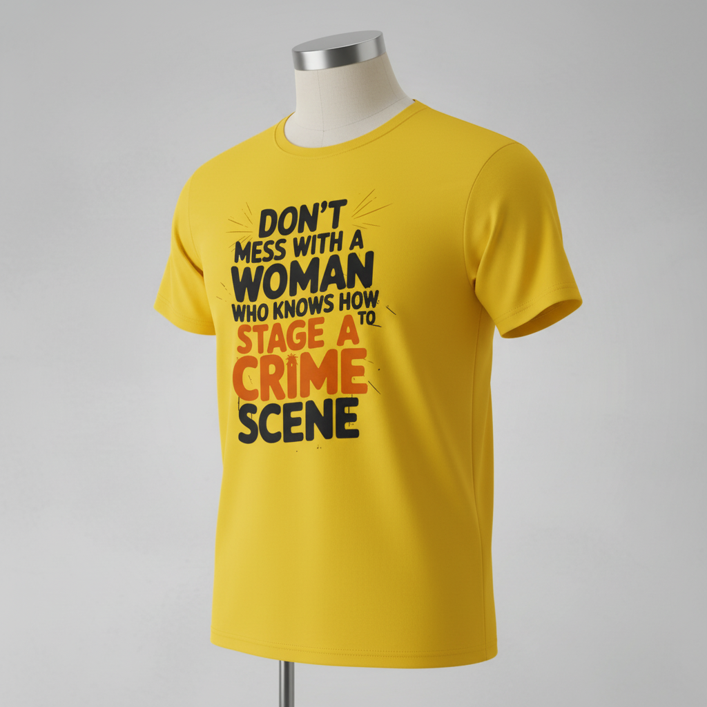 Staging a Crime Scene T-Shirt_space
