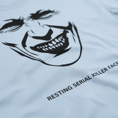 Resting Serial Killer Face T-Shirt_closeup