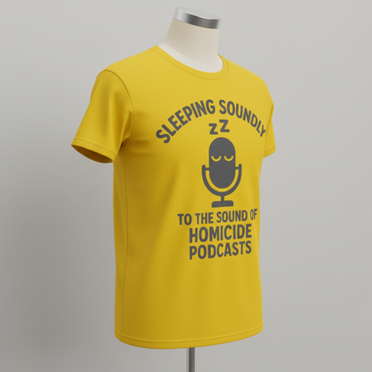 Sleeping Soundly Homicide Podcasts T-Shirt_space