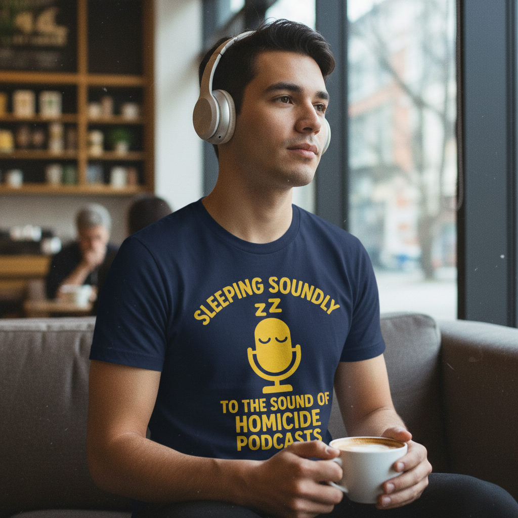 Sleeping Soundly Homicide Podcasts T-Shirt_use