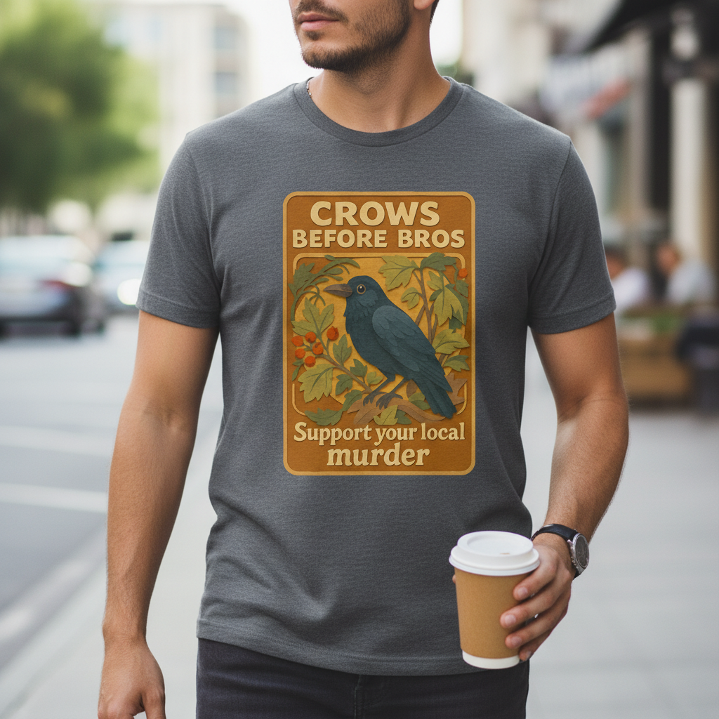 Crows Before Bros T-Shirt_lifestyle