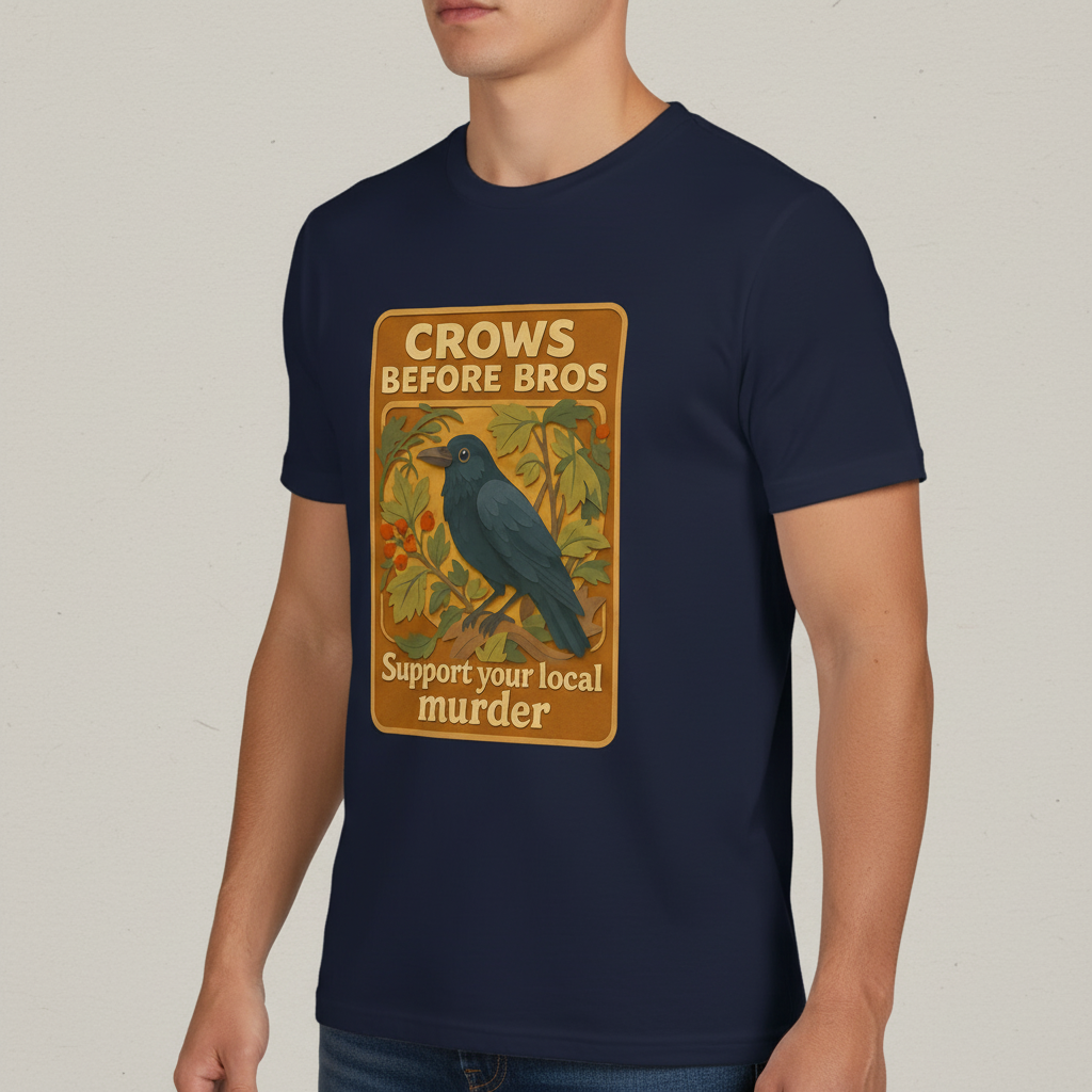 Crows Before Bros T-Shirt_space
