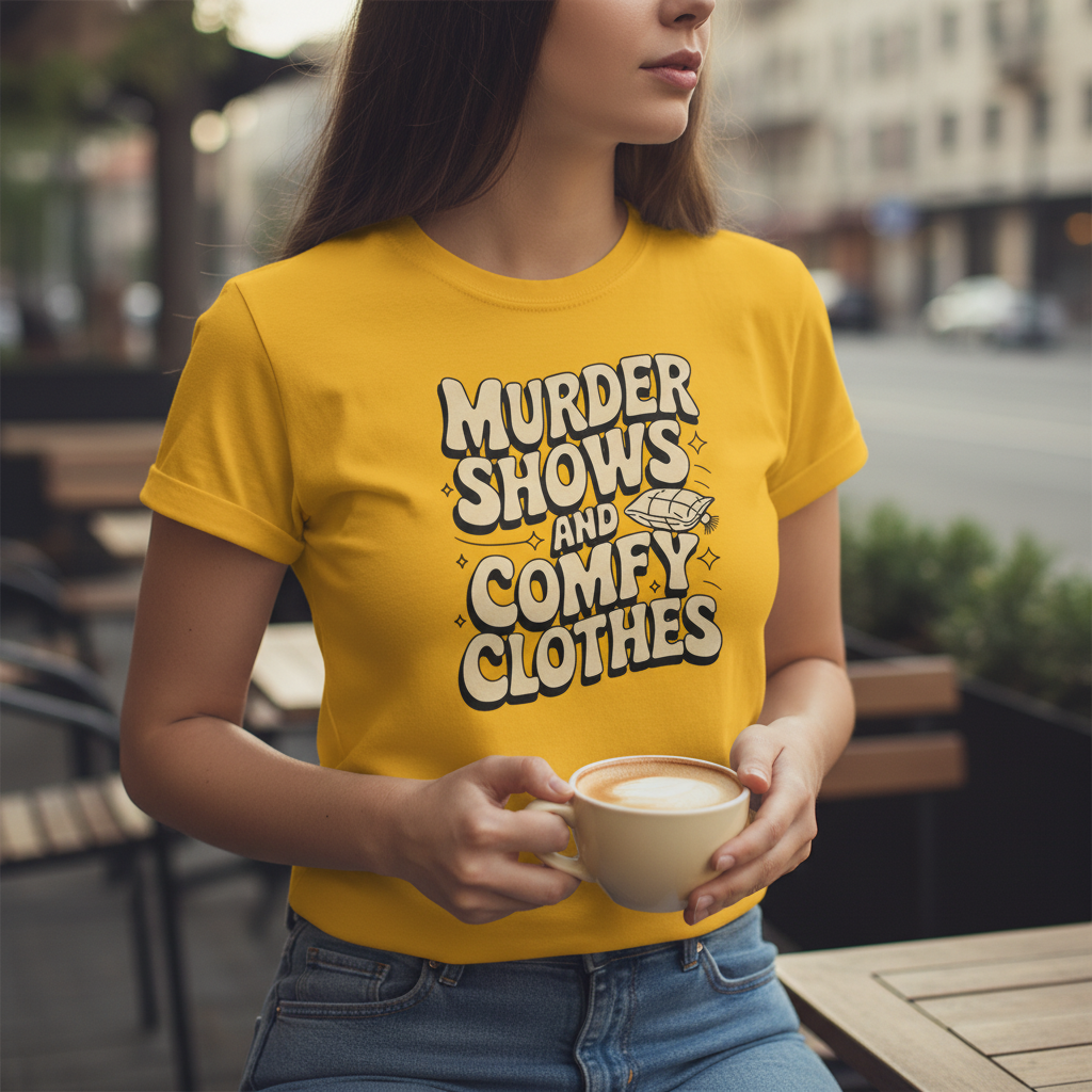 Murder Shows and Comfy Clothes T-Shirt_lifestyle