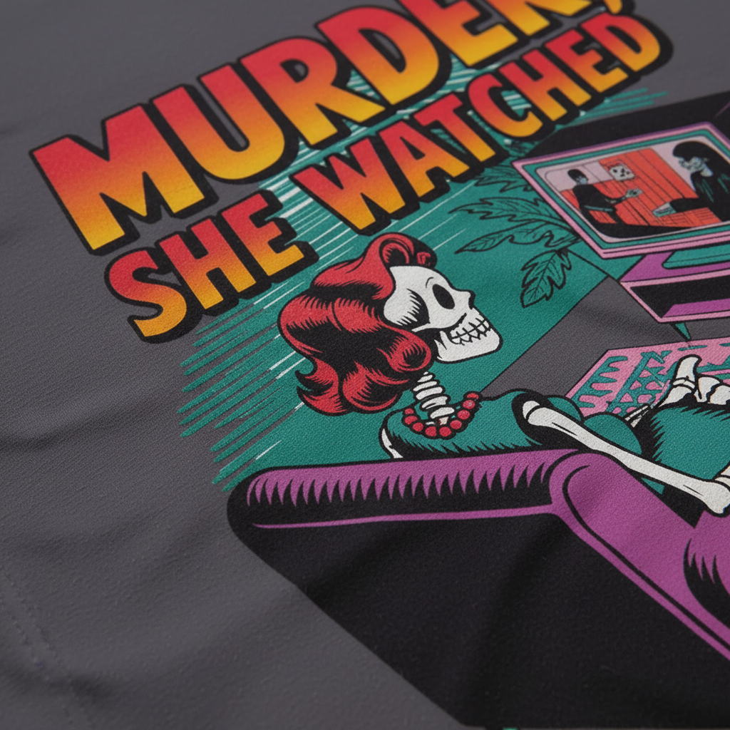 Murder She Watched T-Shirt_closeup