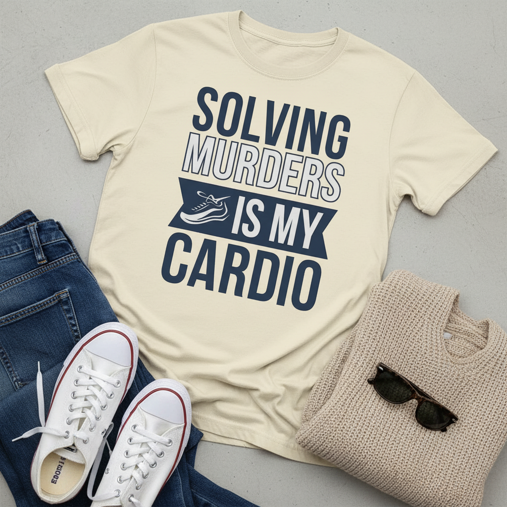 Solving Murders Is My Cardio T-Shirt_pairing