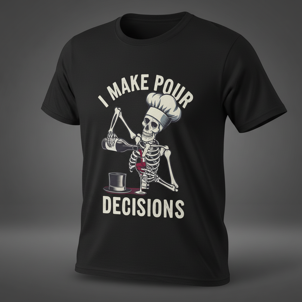 I Make Pour Decisions T-Shirt_space