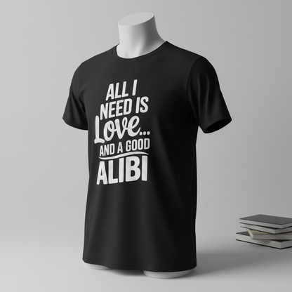 Love and a Good Alibi T-Shirt_space