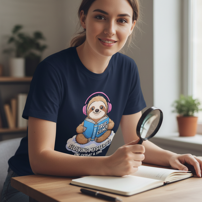 Slow Crime Solver Sloth T-Shirt_use