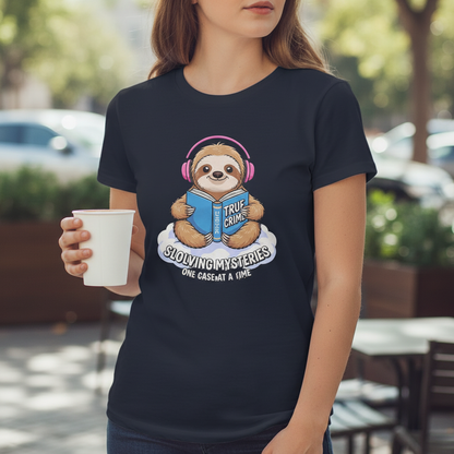 Slow Crime Solver Sloth T-Shirt_lifestyle
