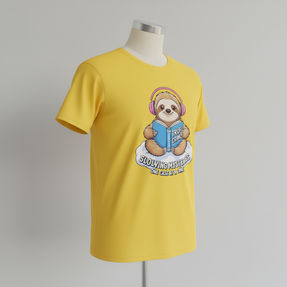 Slow Crime Solver Sloth T-Shirt_space